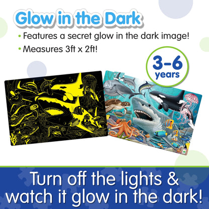 The Learning Journey Puzzle Doubles Glow in the Dark - Sea Life