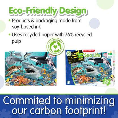 The Learning Journey Puzzle Doubles Glow in the Dark - Sea Life