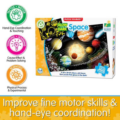 The Learning Journey Puzzle Doubles Glow in the Dark - Space