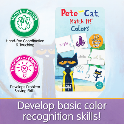 The Learning Journey Pete the Cat Match It! Tin - Colors