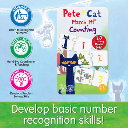 The Learning Journey Pete the Cat Match It! Tin - Counting