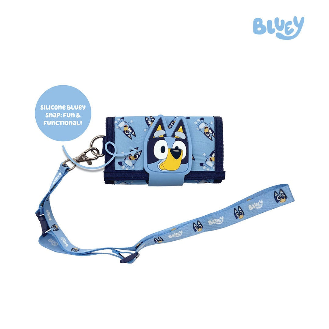 Totsafe Bluey and Bingo Adventure Gear Collection - Tri-fold Lanyard Wallet