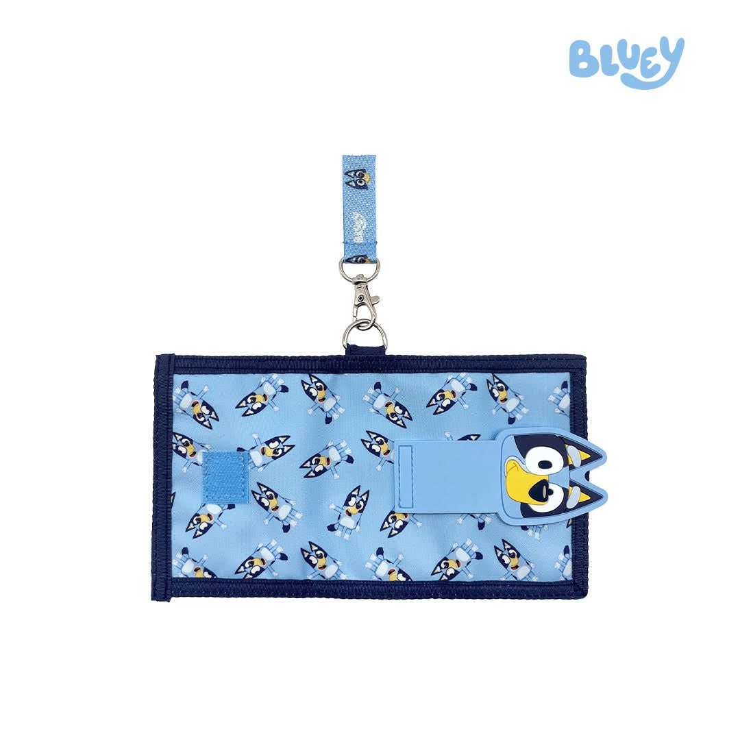 Totsafe Bluey and Bingo Adventure Gear Collection - Tri-fold Lanyard Wallet