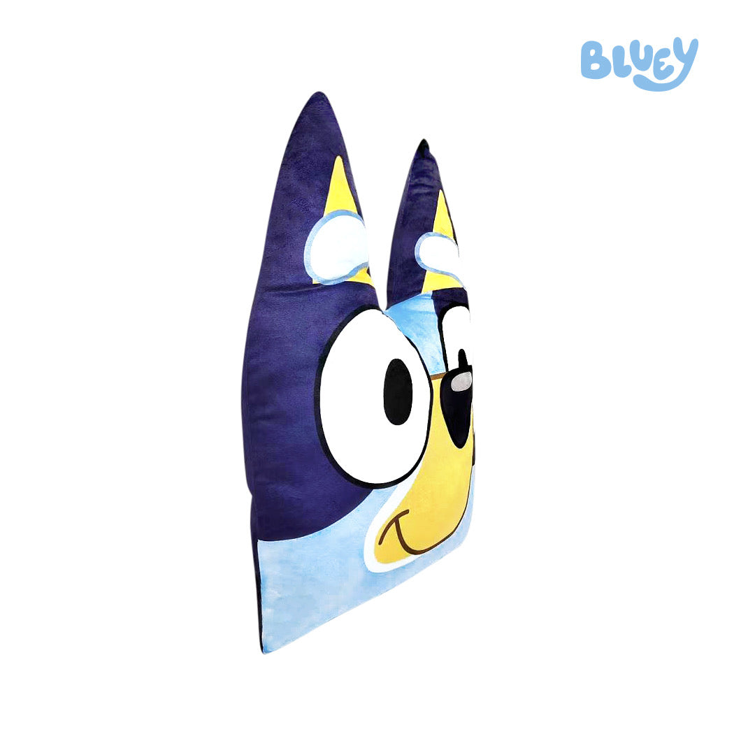 Totsafe Bluey and Bingo Plush Pillow Collection - Bluey Kids 3D Ears Square Pillow