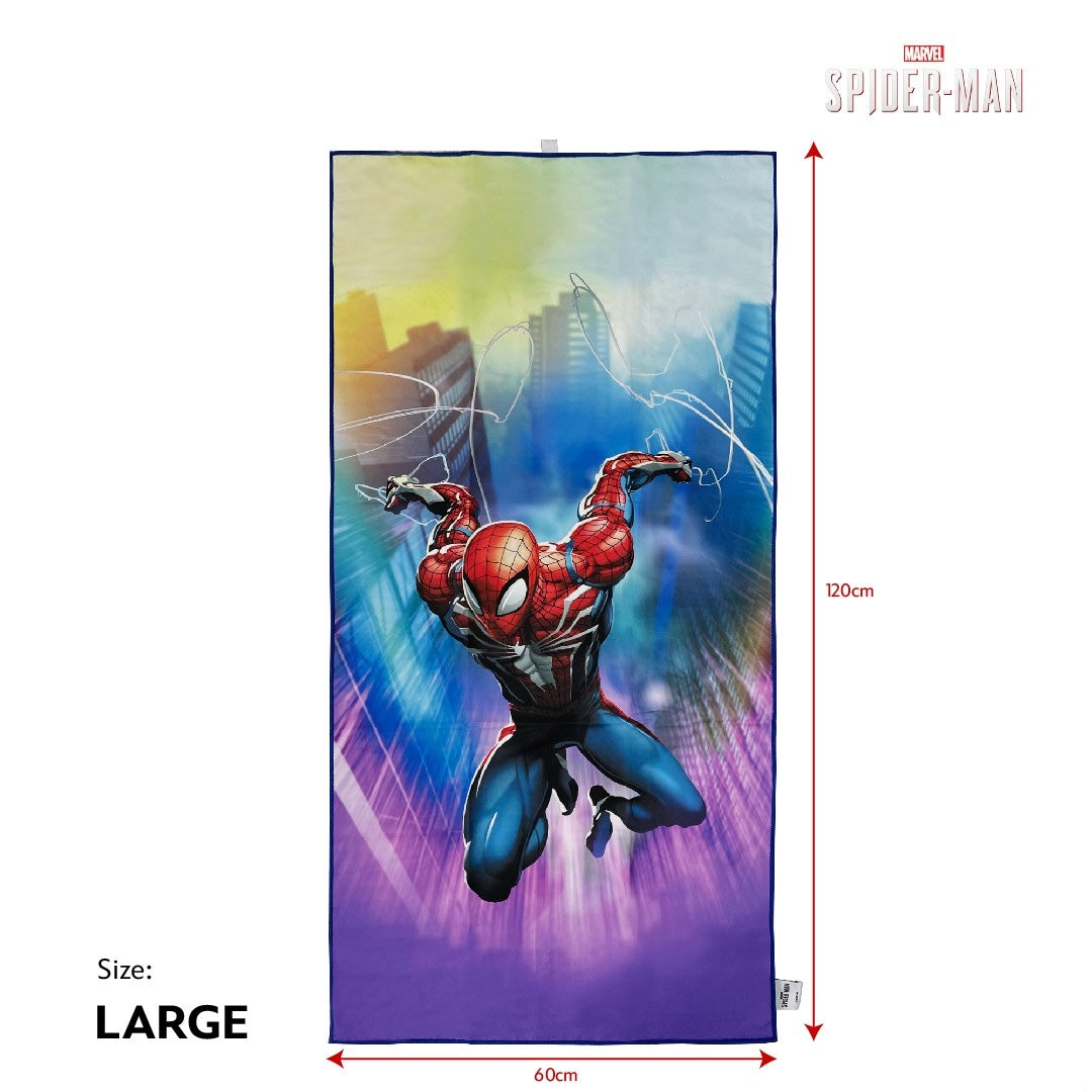 Totsafe Disney Marvel Quick Dry Microfiber Towels - Spider-Man Gameverse