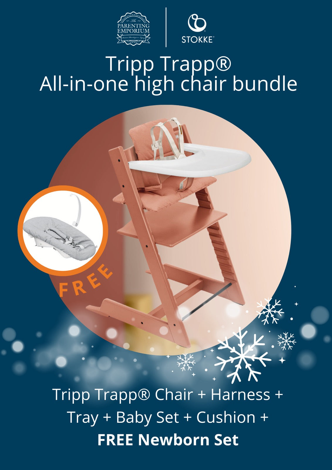 Stokke Tripp Trapp All-in-One High Chair Bundle (Oak)