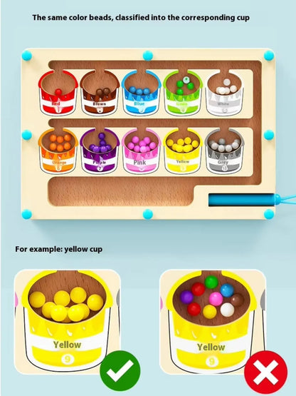 The Kiddie Concept Magnetic Color and Number Ball Maze