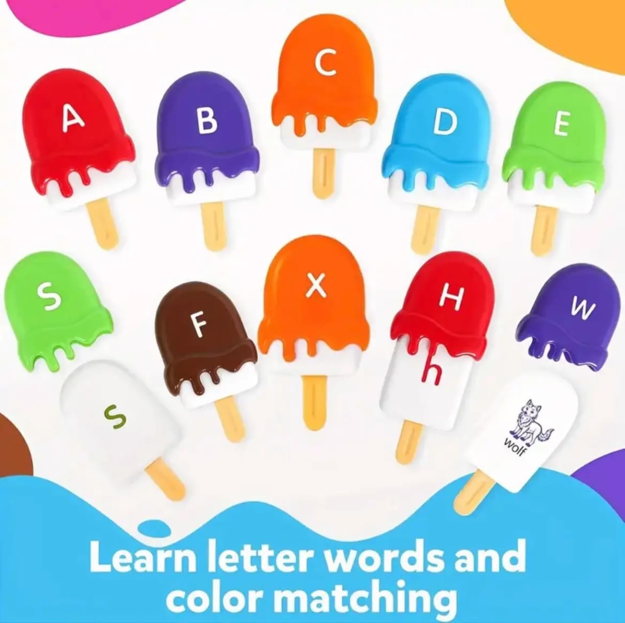 The Kiddie Concept Ice Cream Alphabet Matching Toy