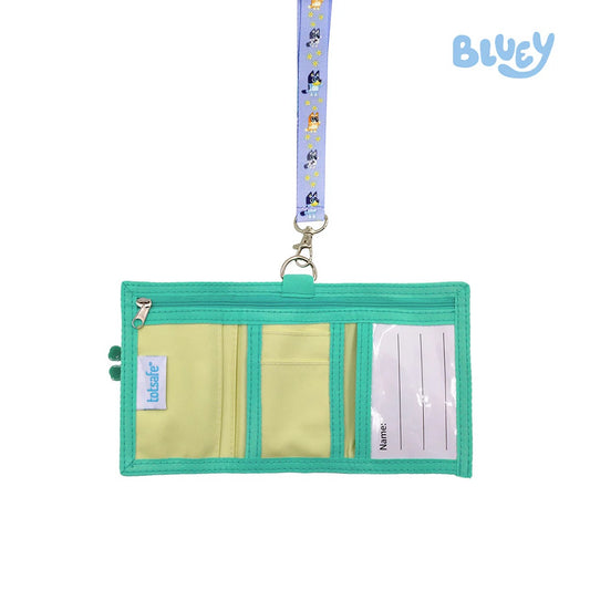 Totsafe Bluey, Bingo and Muffin Bag Collection - Tri-fold Lanyard Wallet