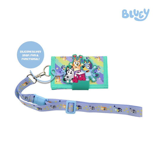 Totsafe Bluey, Bingo and Muffin Bag Collection - Tri-fold Lanyard Wallet