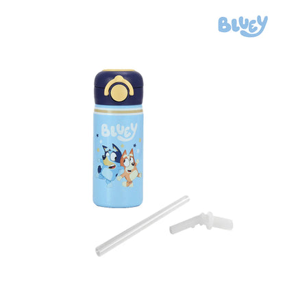 Totsafe Bluey Kids Stainless Steel Insulated Sippy Bottle 350mL (with extra sippy & straw replacement)