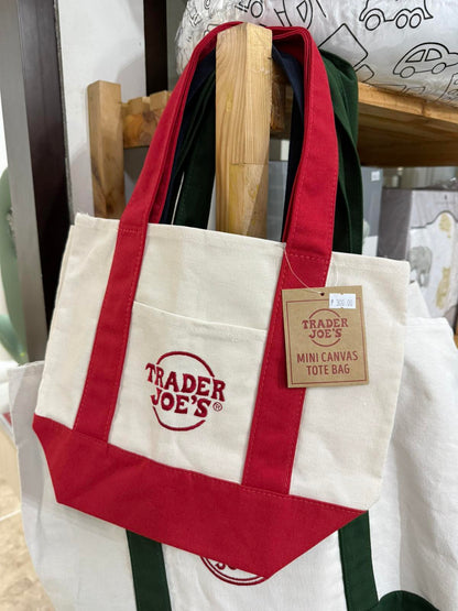 Trader Joe's Mini Canvas Tote Bag