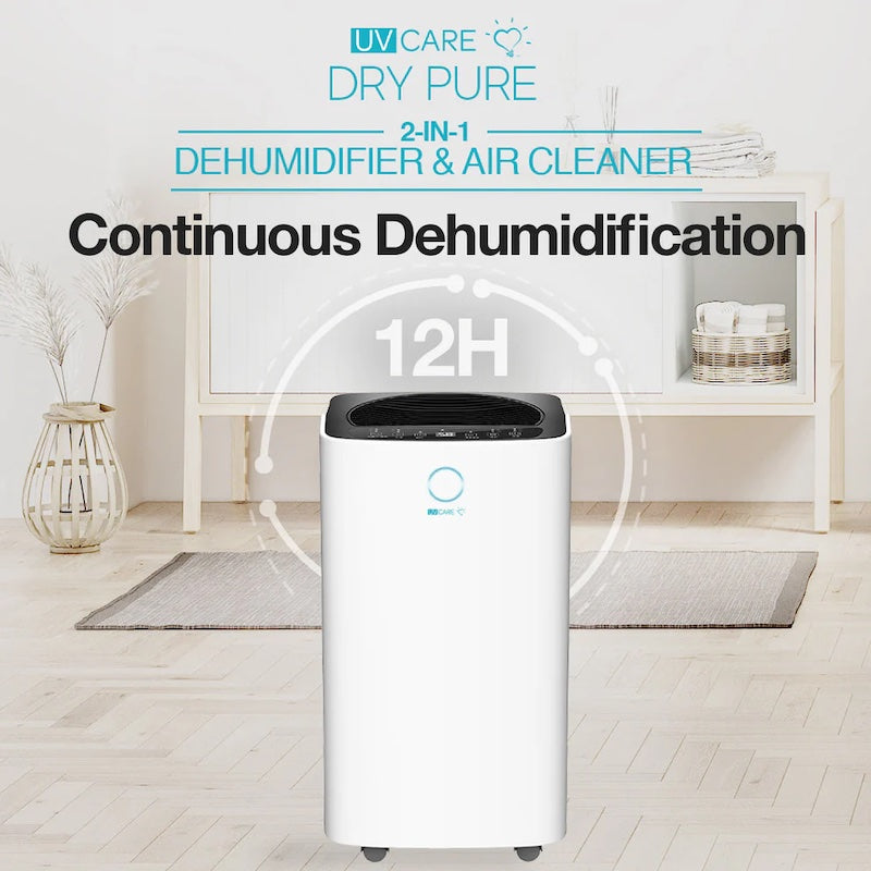 UV Care Dry Pure 2-in-1 Dehumidifier and Air Cleaner - 20L