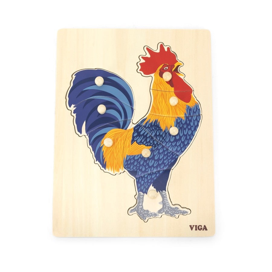 PolarB Viga Montessori Puzzle Rooster