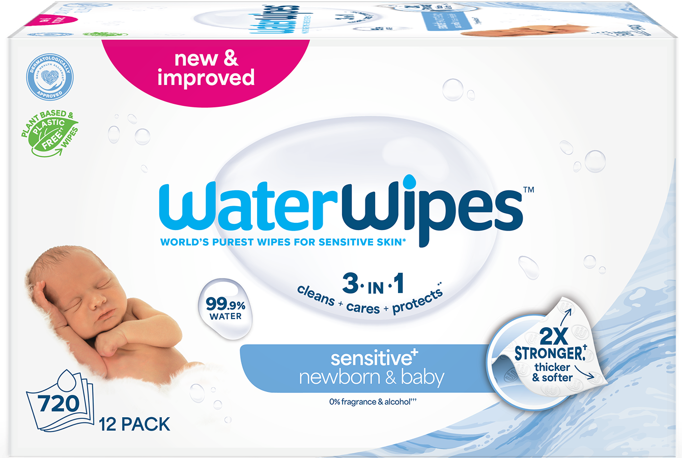 WaterWipes Sensitive+ Newborn & Baby