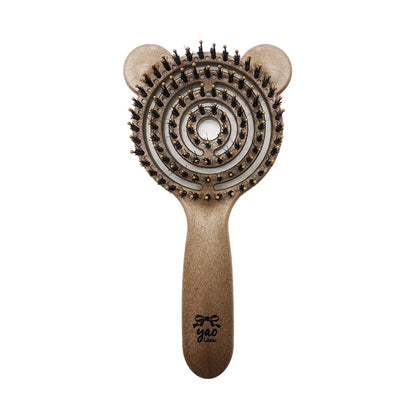 Yao Little Teddy Boar Bristle Kids Hair Brush (For Ages 6-12)