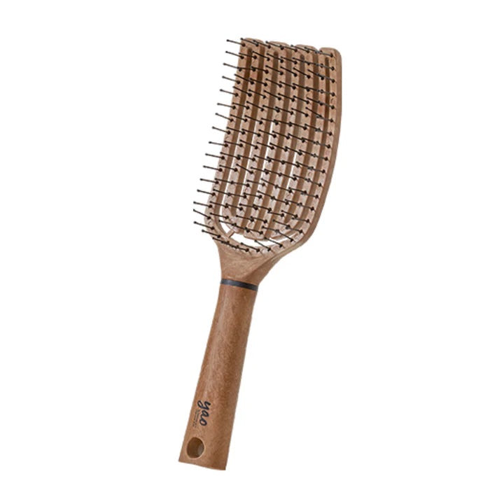 Yao Flip Brush Wooden Texture (2 in 1 volumizing for mid to long hair)