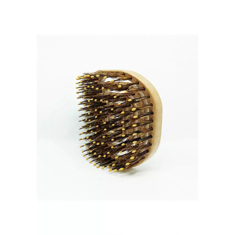 Yao Portable Brush Wooden Texture Boar Bristle (Easy to Carry/ Shiny Hair)