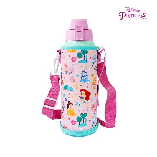 Zippies Lab Disney 1L Insulated Tumbler with Carrying Pouch - Disney Princess More Than a Rainbow