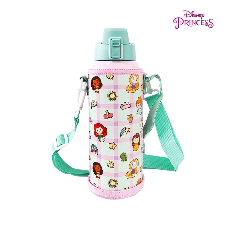 Zippies Lab Disney 1L Insulated Tumbler with Carrying Pouch - Disney Princess Chibi
