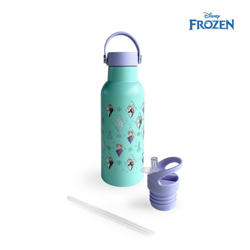 Zippies Lab Insulated Water Bottle 483ml (2 types of cap included) - Frozen Casual Charm