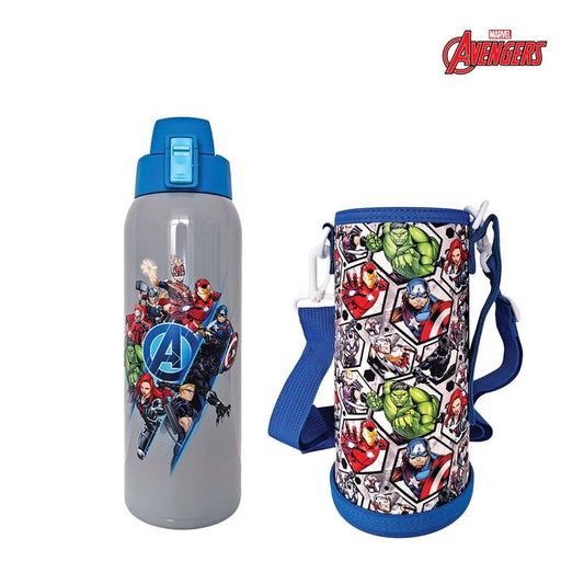 Zippies Lab Disney 1L Insulated Tumbler with Carrying Pouch - Marvel Avengers