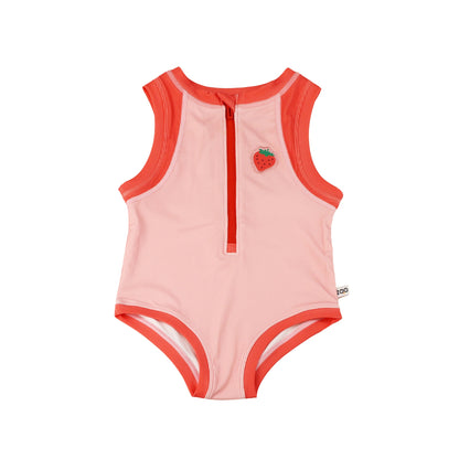 Zoocchini Girls Sleeveless One Piece Solid Swimsuit (For Pre-Order)