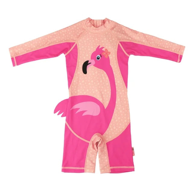Zoocchini UPF50 Rashguard Swimsuit - Franny the Flamingo