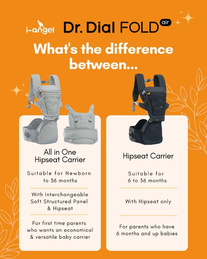 i-Angel Dr. Dial Fold Air Hipseat Carrier