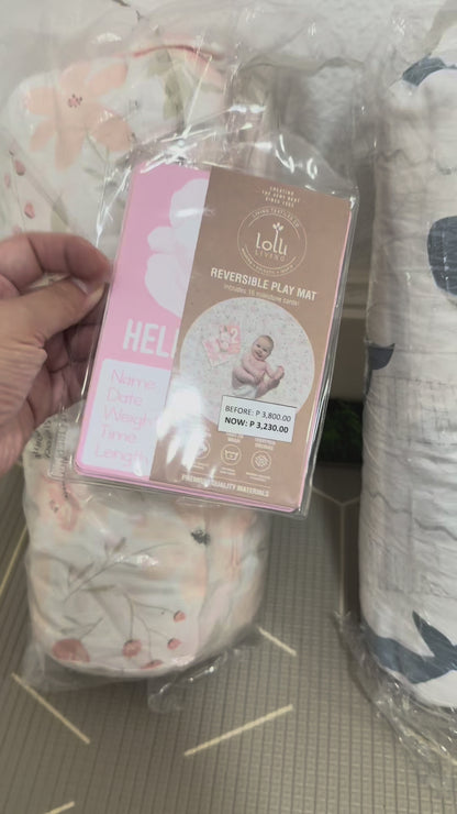 Living Textiles Round Play Mat with Milestone Cards - Oceania