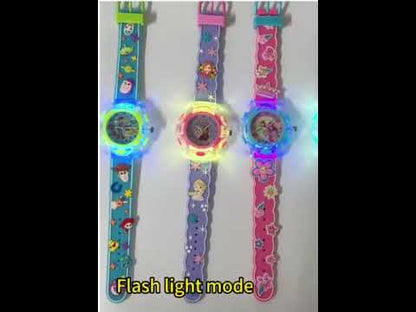 Totsafe Disney Kids Analog Light-Up Watch with Embossed Silicone Strap