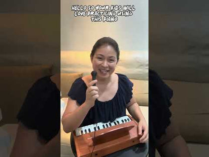 Kiddora Mini Maestro Jr: Wooden Kids Piano with Microphone