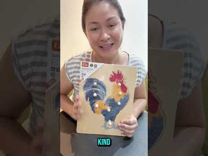 PolarB Viga Montessori Puzzle Rooster