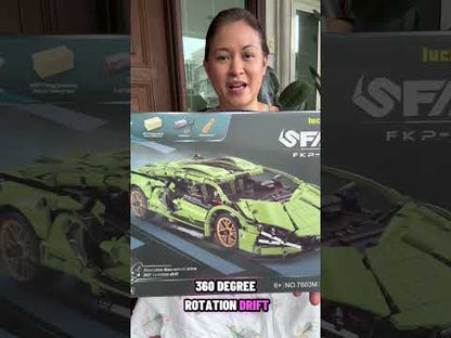 Kiddora Green Supercar Bricks with RC