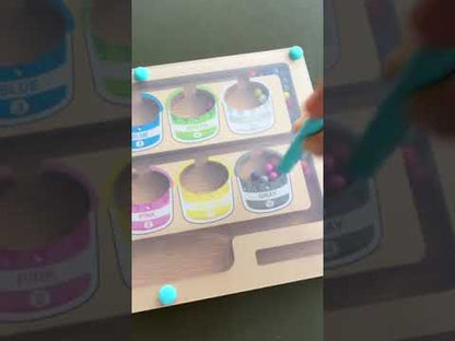 Magnetic Color and Number Ball Maze