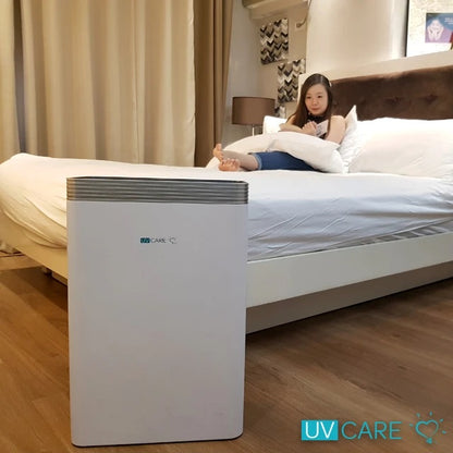 UV Care Clean Air 6-in-1 Air Purifier with Medical Grade H14 HEPA Filter with UV Care Virux Patented Technology - Instantly Kills 99.97% SARS-CoV-2