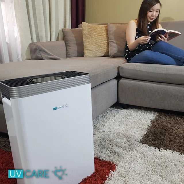 UV Care Clean Air 6-in-1 Air Purifier with Medical Grade H14 HEPA Filter with UV Care Virux Patented Technology - Instantly Kills 99.97% SARS-CoV-2