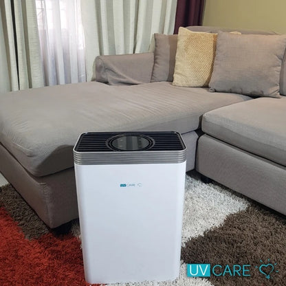 UV Care Clean Air 6-in-1 Air Purifier with Medical Grade H14 HEPA Filter with UV Care Virux Patented Technology - Instantly Kills 99.97% SARS-CoV-2