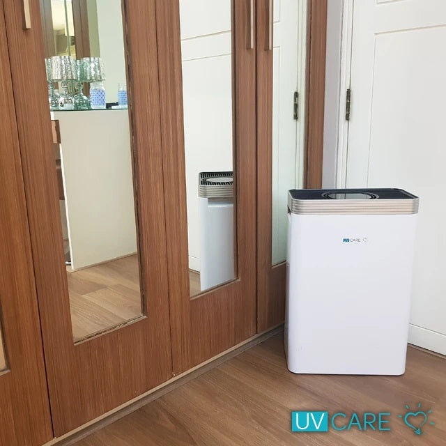 UV Care Clean Air 6-in-1 Air Purifier with Medical Grade H14 HEPA Filter with UV Care Virux Patented Technology - Instantly Kills 99.97% SARS-CoV-2