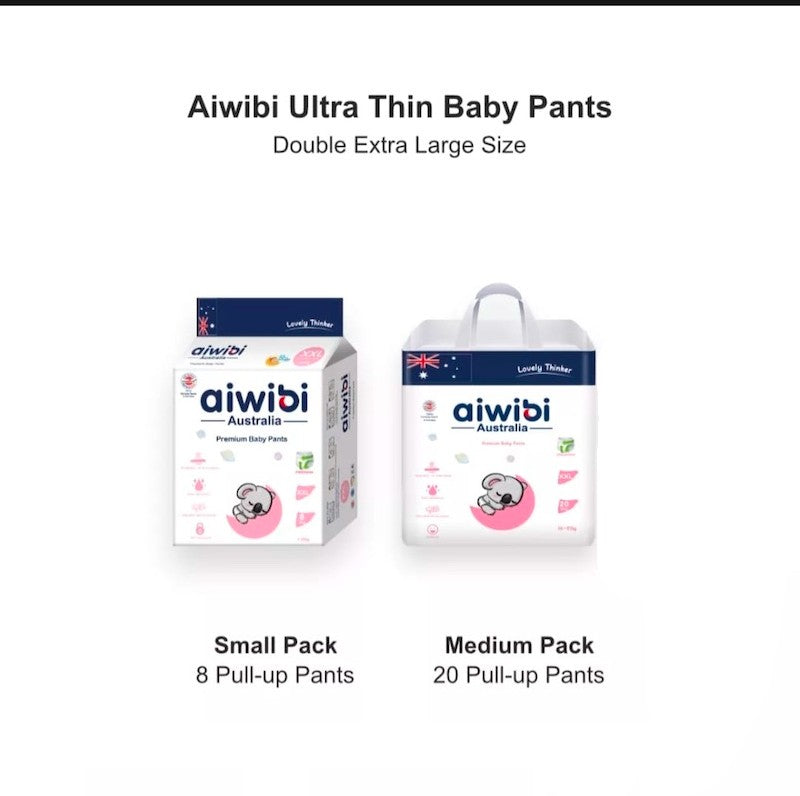 Aiwibi Disposable Premium Ultra Thin & Light Aiwibi Baby Pants With Super Absorbent Capacity - XXL