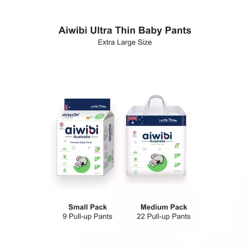 Aiwibi Disposable Premium Ultra Thin & Light Aiwibi Baby Pants With Super Absorbent Capacity - XL