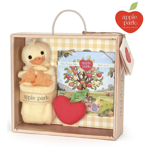 Apple Park Book Rattle Gift Set Ducky