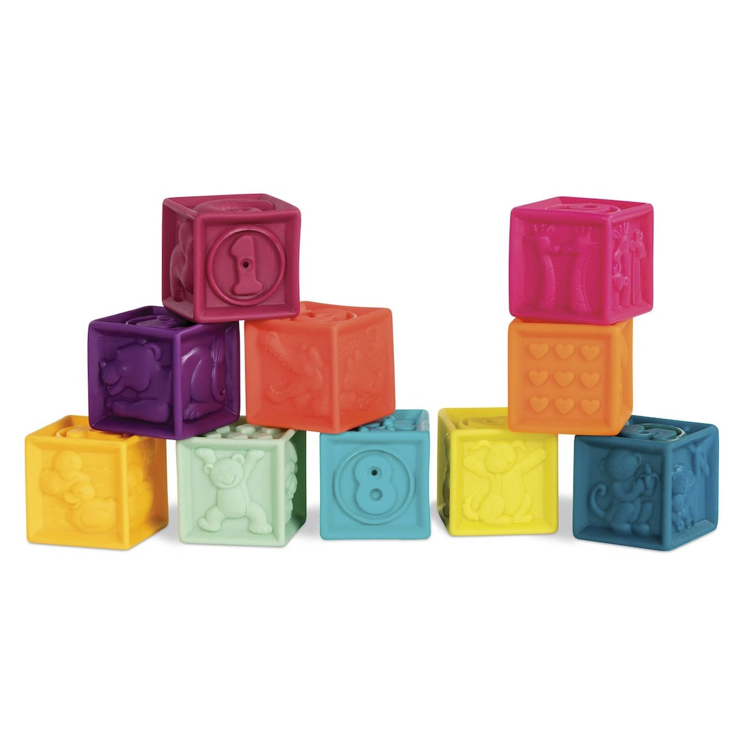 Soft Unit Blocks B. Toys One Two Squeeze Soft Blocks – The Parenting Emporium