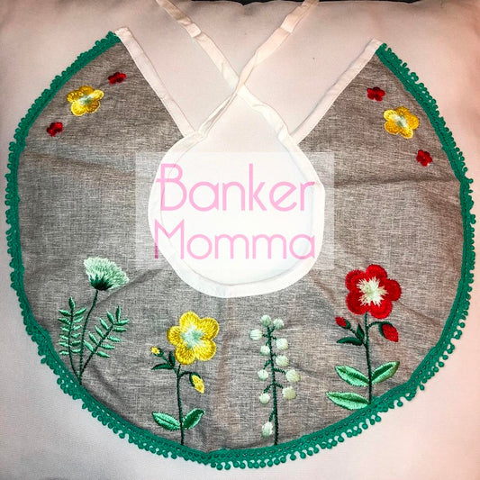 Banker Momma Dressy Bib - Garden