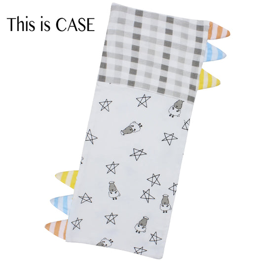 BaaBaa Sheepz White Star Sheepz with Checkers + Striped Tag Small Buddy Case
