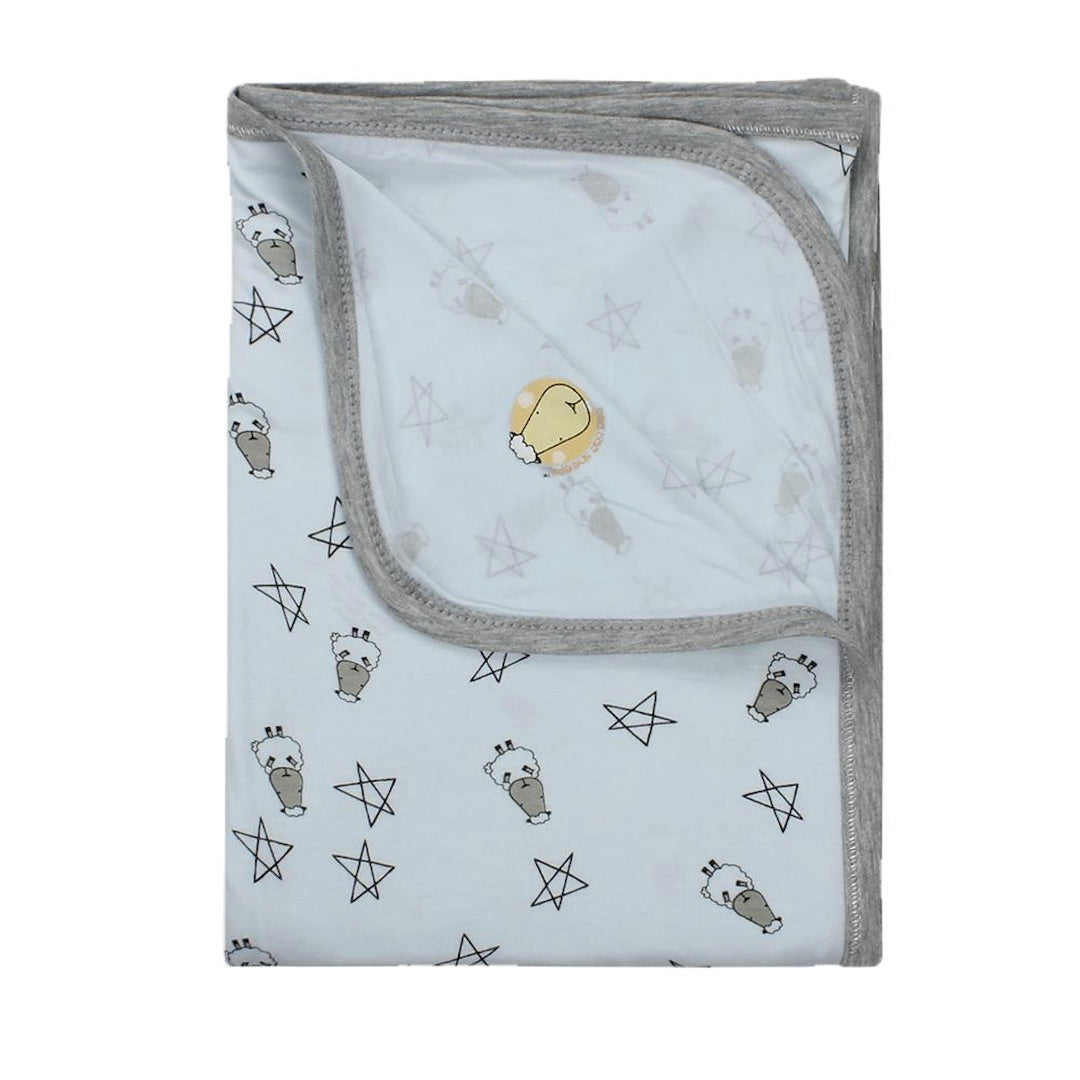 BaaBaa Sheepz Blue Star Sheepz Single Layer Toddler Blanket