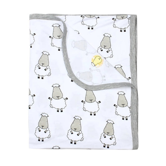 BaaBaa Sheepz White Big Sheepz Single Layer Toddler Blanket