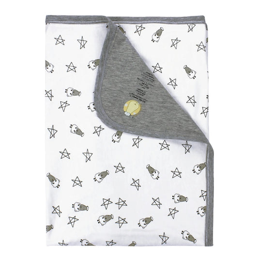 BaaBaa Sheepz White Small Star Sheepz Double Layer Baby Blanket