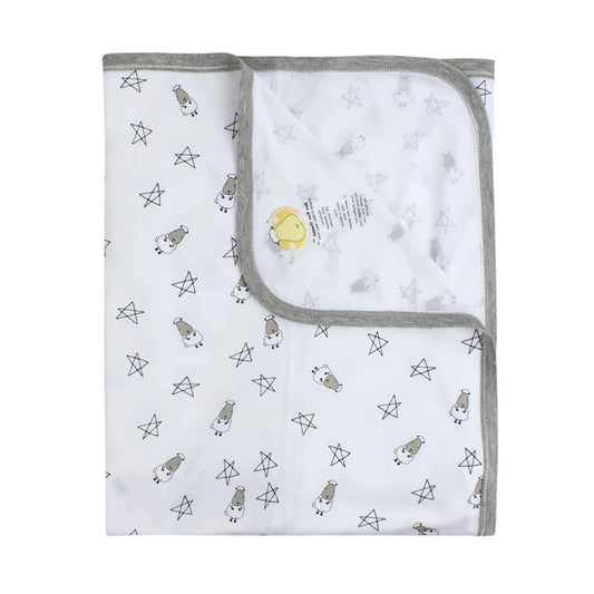 BaaBaa Sheepz White Star Sheepz Single Layer Toddler Blanket