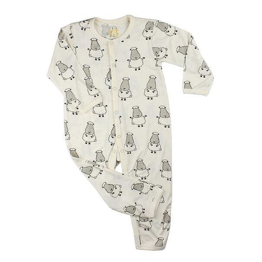 BaaBaa Sheepz Romper - Butter Big Sheep Long Sleeve with Buttons